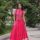 Lorenvalley Fashion Pink Roman Silk with Attractive Gota-Patti Lace Lehenga Choli | Swadesiicart
