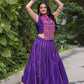 Lorenvalley Fashion Purple Roman Silk with Attractive Gota-Patti Lace Lehenga Choli | Swadesiicart