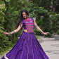 Lorenvalley Fashion Purple Roman Silk with Attractive Gota-Patti Lace Lehenga Choli | Swadesiicart