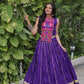 Lorenvalley Fashion Purple Roman Silk with Attractive Gota-Patti Lace Lehenga Choli | Swadesiicart