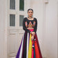 Lorenvalley Fashion Multicolor Roman Silk with Attractive Colour Combination Roman Fabrics Lace work Lehenga Choli | Swadesiicart