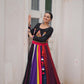 Lorenvalley Fashion Multicolor Roman Silk with Attractive Colour Combination Roman Fabrics Lace work Lehenga Choli | Swadesiicart