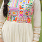 Lorenvalley Fashion Offwhite Kora Cotton with Multi Thread Embroidered & Gota patti Work Gown | Swadesiicart