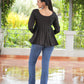 Prazu Fashion Black Roman Silk With Kutchi Gamthi Work Navaratri Top - Swadesiicart