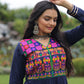 Lorenvalley Fashion Navyblue Rayon Kutchi Gamthi Embroidered & Mirror hand Work Gown | Swadesiicart