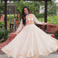 Lorenvalley Fashion Offwhite Kora Cotton with Multi Thread Embroidered & Gota patti Work Gown | Swadesiicart