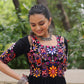 Lorenvalley Fashion Black Rayon with Kutchi Gamthi Embroidered Thread Work Gown | Swadesiicart