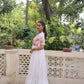 Lorenvalley Fashion White Rayon with Kutchi Gamthi Embroidered Thread Work Gown | Swadesiicart