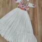 Lorenvalley Fashion White Rayon with Kutchi Gamthi Embroidered Thread Work Gown | Swadesiicart