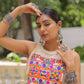 Lorenvalley Fashion Offwhite Kora Cotton with Multi Thread Embroidered Work Gown | Swadesiicart