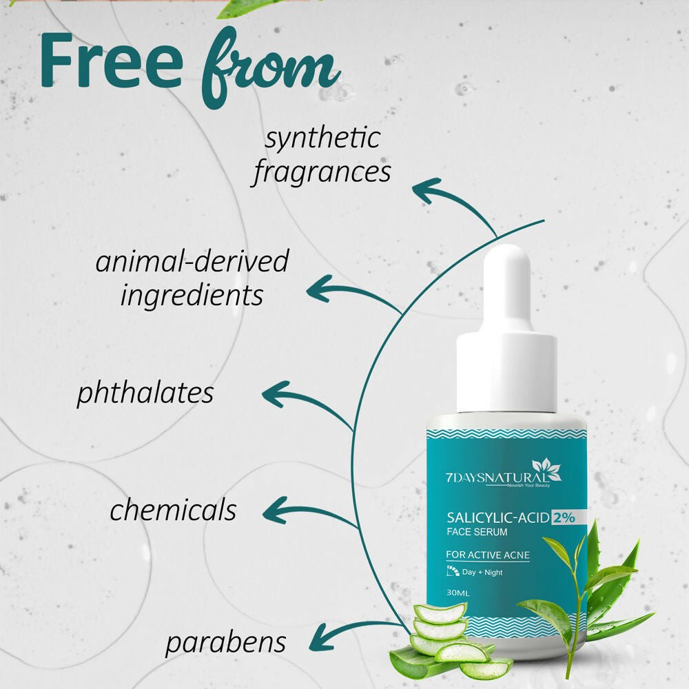 7 Days 2% Salicylic Acid Serum for Acne, Blackheads & Whiteheads Removal - Swadesiicart