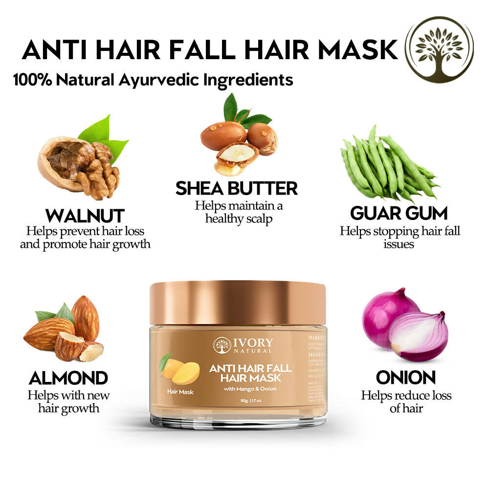 Ivory Natural Hair Fall Hair Mask - Loss Of Hair Control For Both Men & Women | Swadesiicart