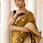 Joban Fashion Olive Pure Katan Pure Handloom Banarasi Silk Saree | Swadesiicart