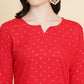 Designer Stylish Red rayon Stitched Suit With Dupatta - Tanisha | Swadesiicart