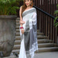 Beatitude White Cotton Jacquard Border Tangail Handloom Saree