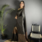 Joban Fashion Black Banarasi Soft Lichi Silk Checks & Woven Saree | Swadesiicart