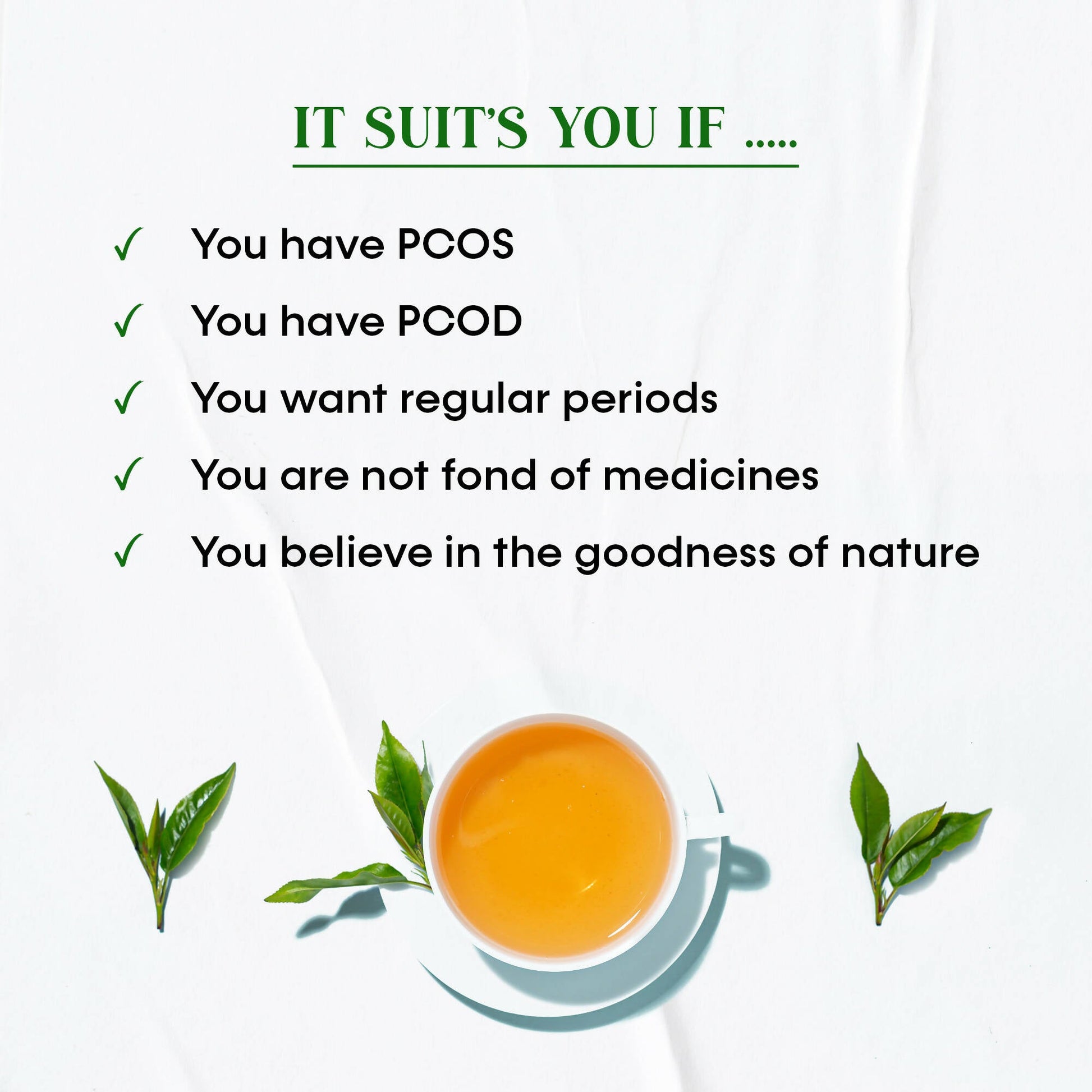 Oraah PCOS PCOD Basil with Black Currant Tea - Swadesiicart