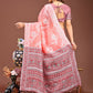 Shree Shyam Fashion Anaya Peach Linen Cotton Saree