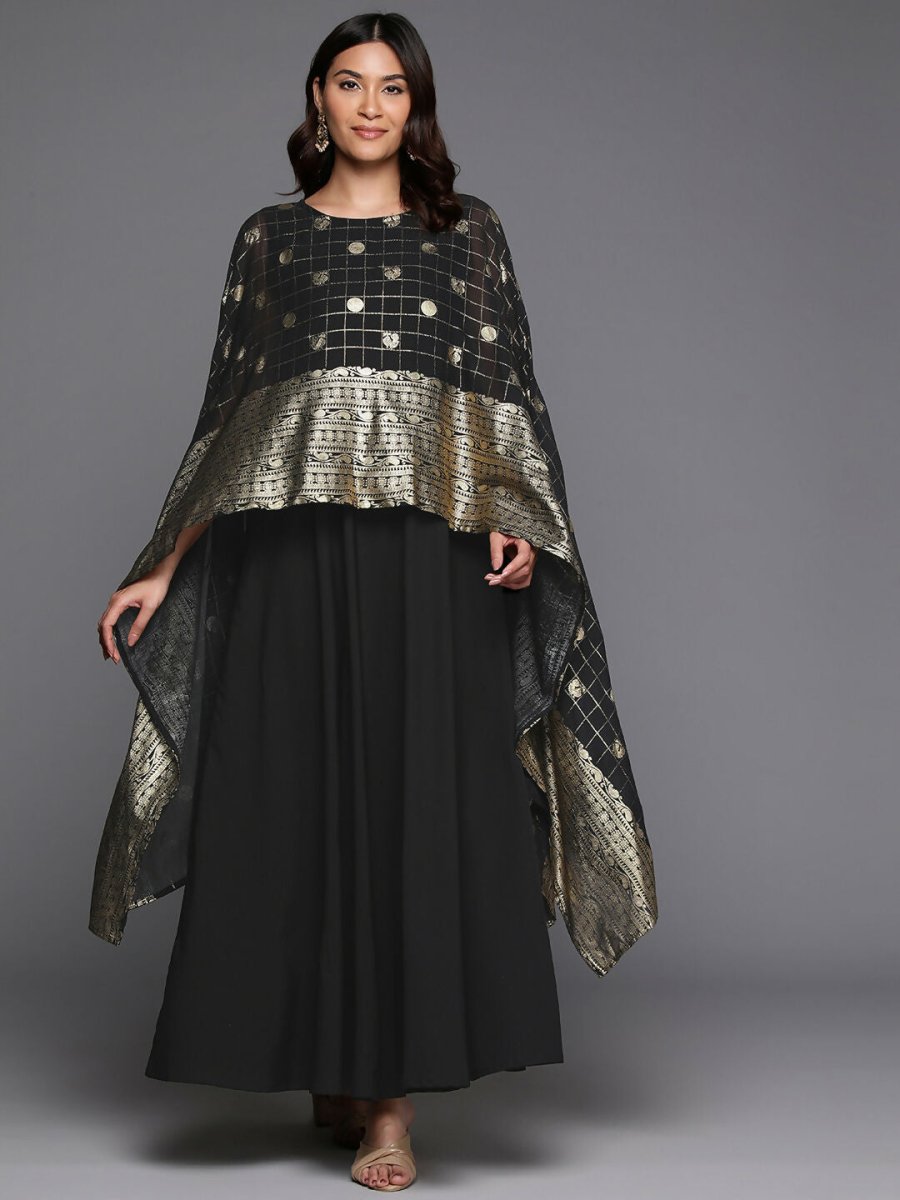 Ahalyaa Women's Traditional wear Ethnic Dress - Black | Swadesiicart