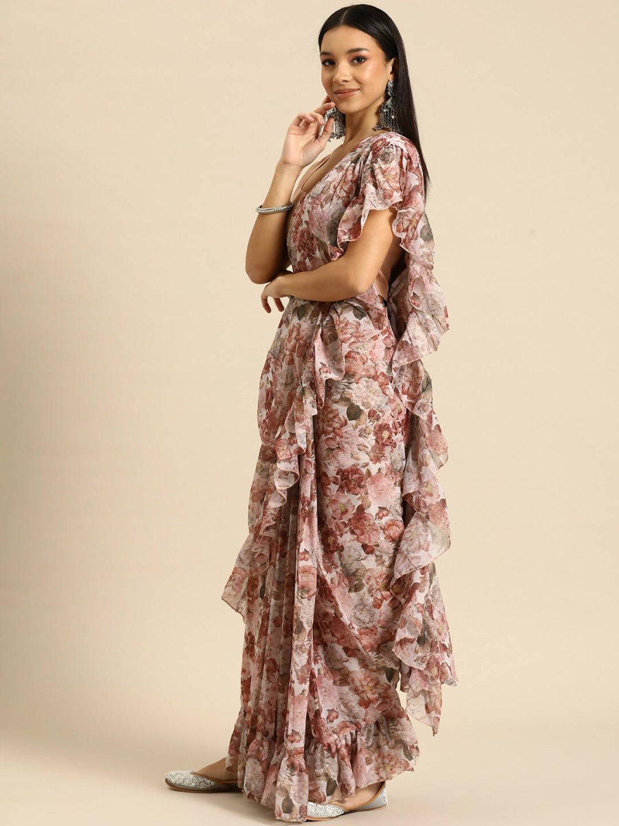 Ahalyaa Women's Traditional Wear Saree - Pink Color | Swadesiicart