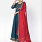 NOZ2TOZ Women Dark Blue Anarkali Cotton Kurta With Pant & Dupatta (3Pcs Set) - Swadesiicart