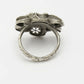 NVR Women's Silver-Toned Floral Shape Adjustable Finger Ring | Swadesiicart