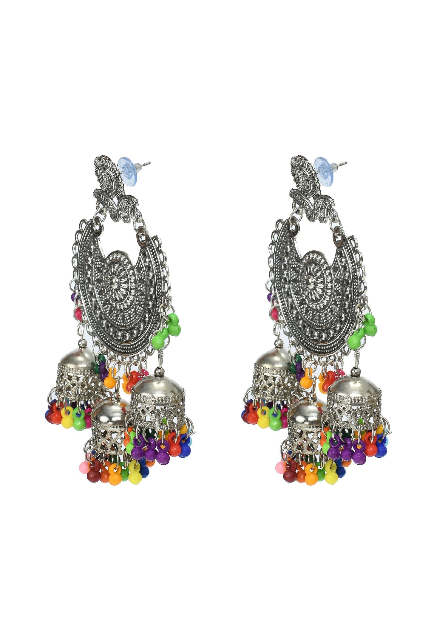 Mominos Fashion Johar Kamal Beautiful Jhumkas With Maang Tikka - Swadesiicart
