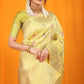 Jyoti Fashion Women's Cream Kanjivaram Silk Zari Woven Saree with Blouse | Swadesiicart