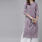 Yufta Lavender & Green Printed Kurta - Swadesiicart