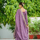 Lorenvalley Fashion Lavender Vichitra Silk with Embroidered Zari & Thread work Anarkali Gown with Dupatta - Swadesiicart