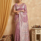 Anaita Lavender Linen Woven Work Saree With Blouse