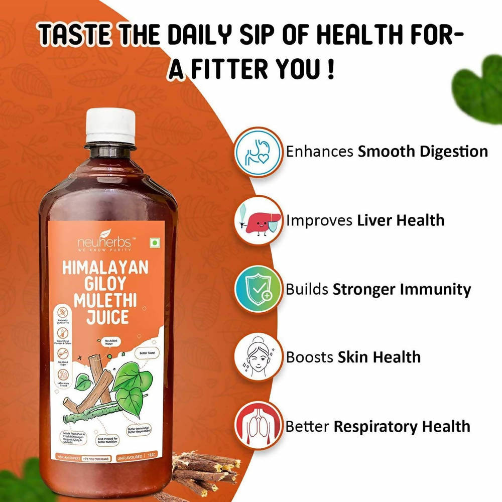 Neuherbs Himalayan Giloy Mulethi Juice | Swadesiicart