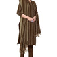 Brown Cotton Jacquard Woven Unstitched Dress Material - Tanvi