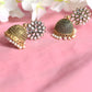 Mominos Fashion Johar Kamal Beautiful Kundan Work Jhumka With White Beads - Swadesiicart