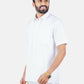 Ramraj Cotton Mens Half Sleeve Formal 100 % Cotton White Shirt | Swadesiicart