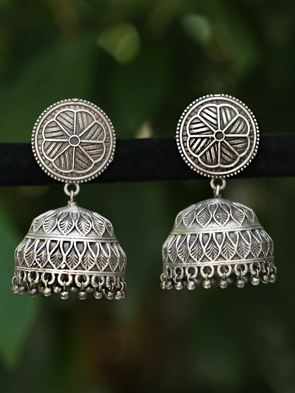 Joban Fashion Women Silver Tone Brass Brass Jhumka | Swadesiicart
