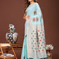Shree Shyam Fashion Neerja Sky Blue Linen Cotton Saree