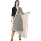 A R Silk Cotton Square Regular Dupatta White Color Dupatta or Chunni