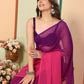 Purple Georgette Pedding Color Printed Ready To Wear Saree - Aalaya | Swadesiicart