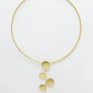NVR Women Gold-Polished Circular Choker Necklace | Swadesiicart