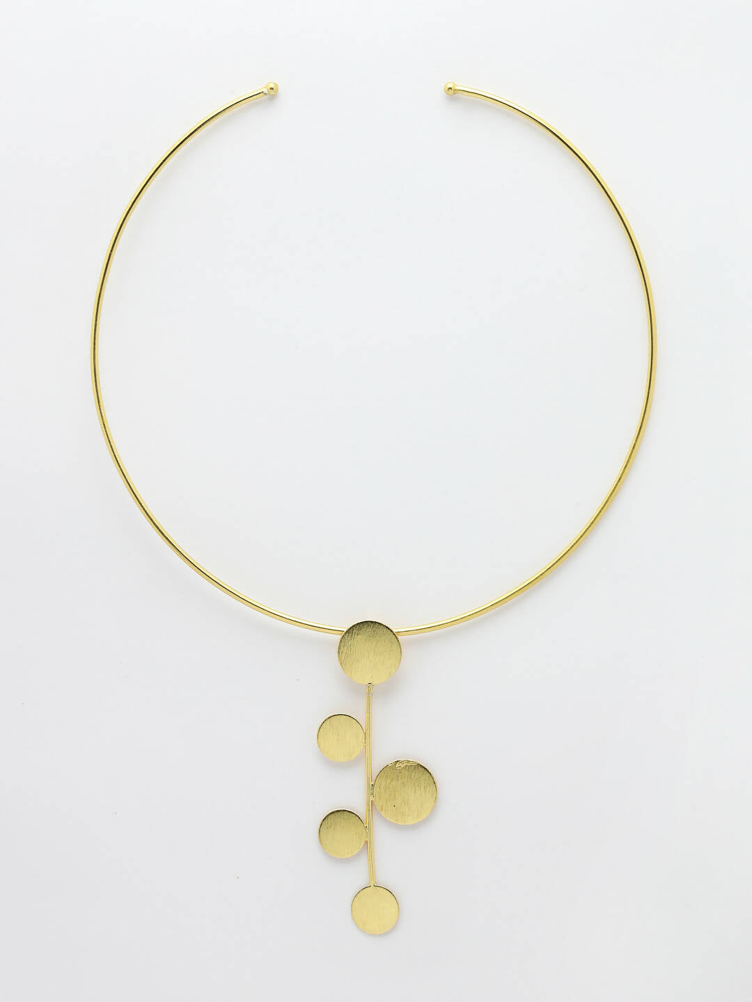 NVR Women Gold-Polished Circular Choker Necklace | Swadesiicart