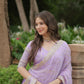 Lorenvalley Lavender Pure Viscose Jacquard with Golden Embroidered Sequins work Lehenga Choli | Swadesiicart