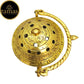Tamas Brass Small Dhoop Burner with Handle and Lid (Golden) | Swadesiicart