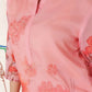 Vaasva Women Pink Tabby Slik Print & Embroidered Kurta, Pant & Dupatta set | Swadesiicart