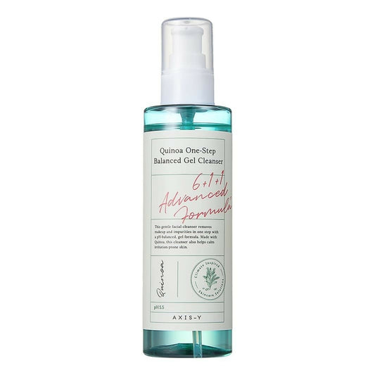AXIS-Y Quinoa One Step Balanced Gel Cleanser, Gentle & pH Balancing Facial Cleanser, For Sensitive Skin