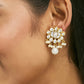 Nuyug 22K Gold-Plated Elegant MOP Studded Ethnic Pearl Drop Stud Earrings | Swadesiicart