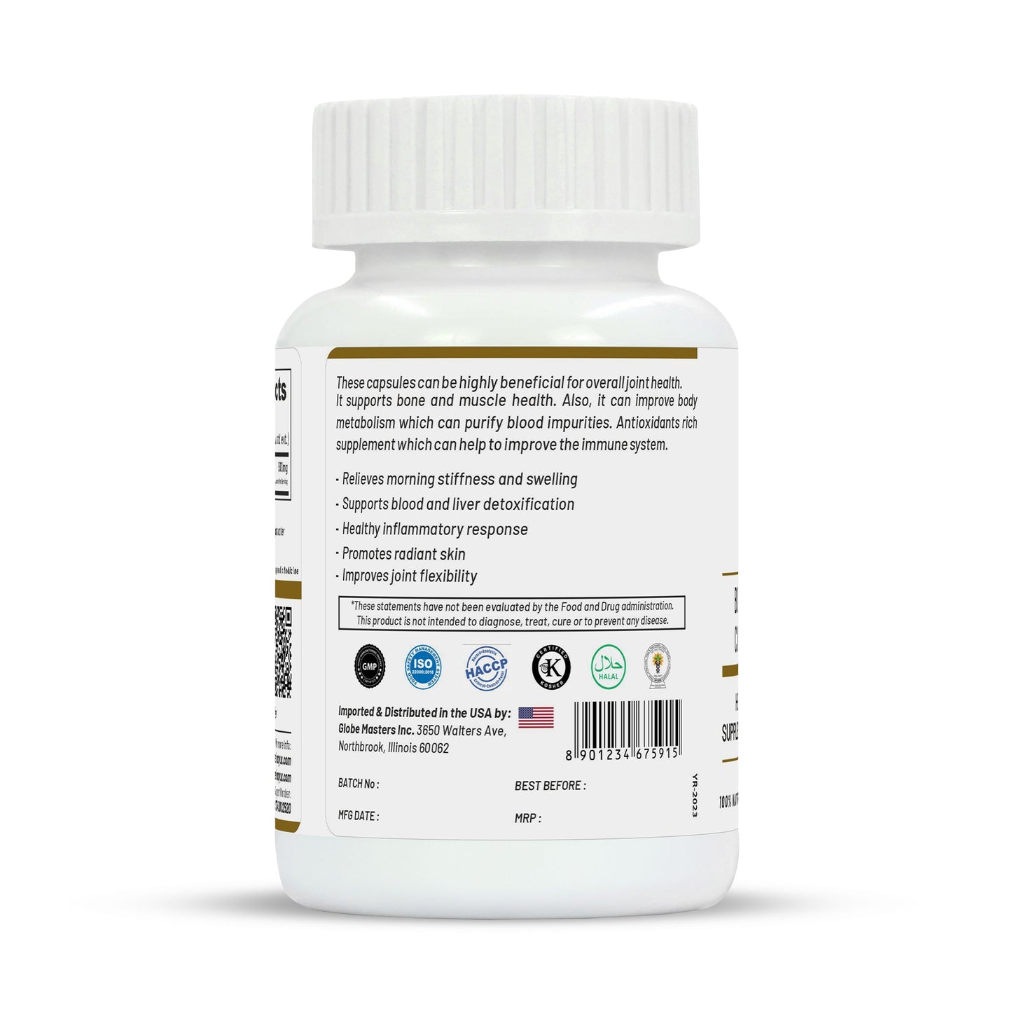 Life Aveda Bosswellia Curcumin Capsules - Swadesiicart