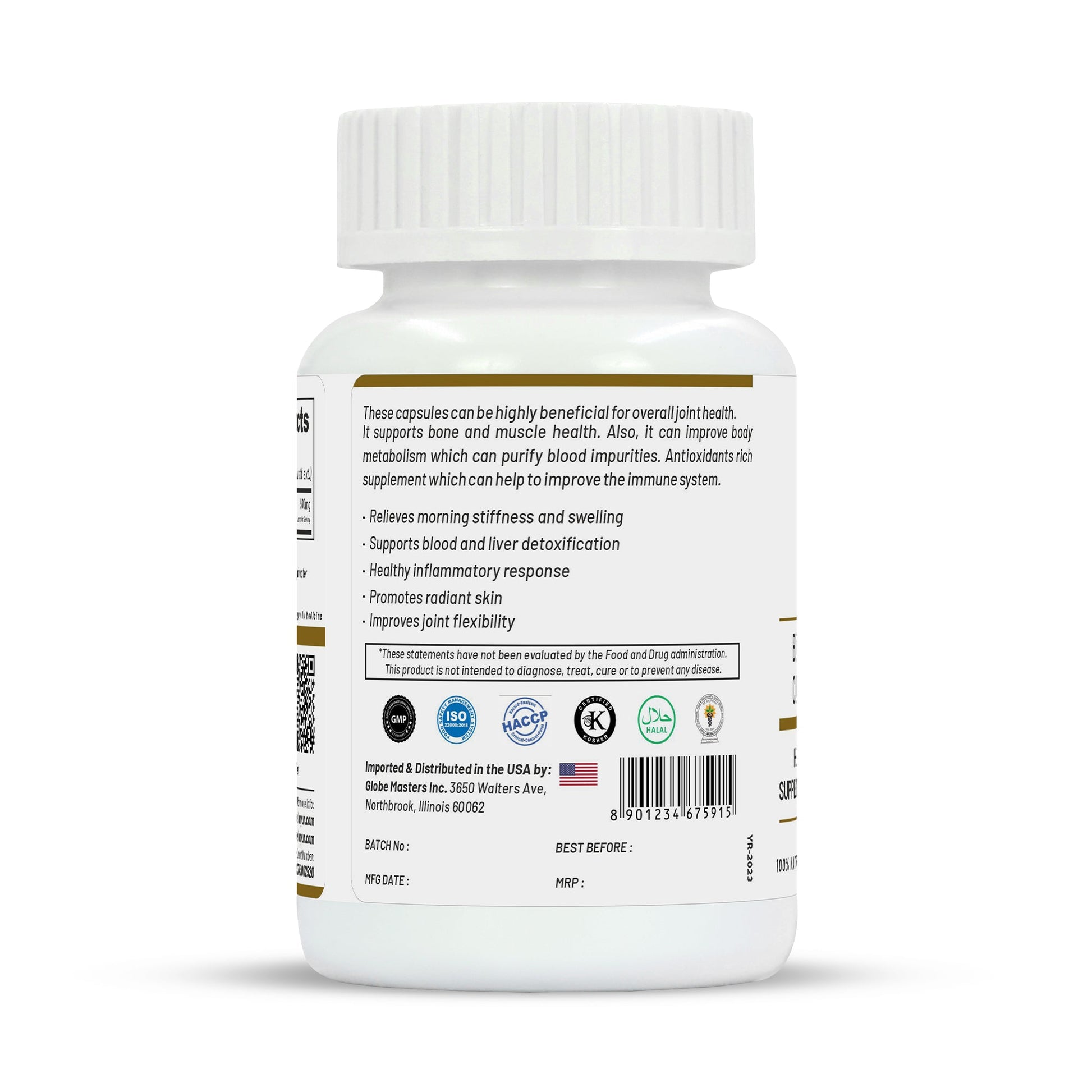 Life Aveda Bosswellia Curcumin Capsules - Swadesiicart