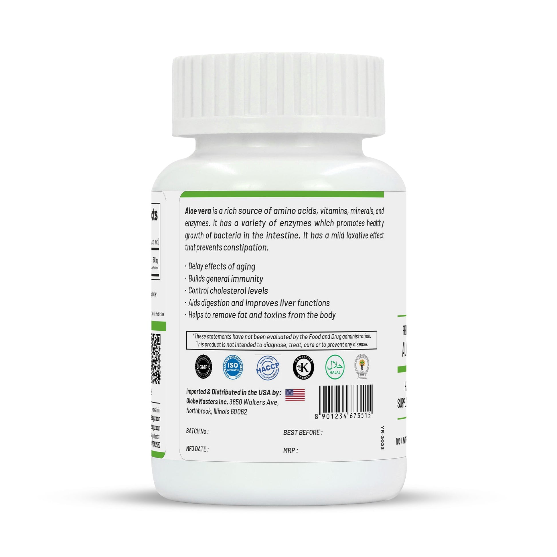 Life Aveda Premium Aloe Vera Capsules - Swadesiicart