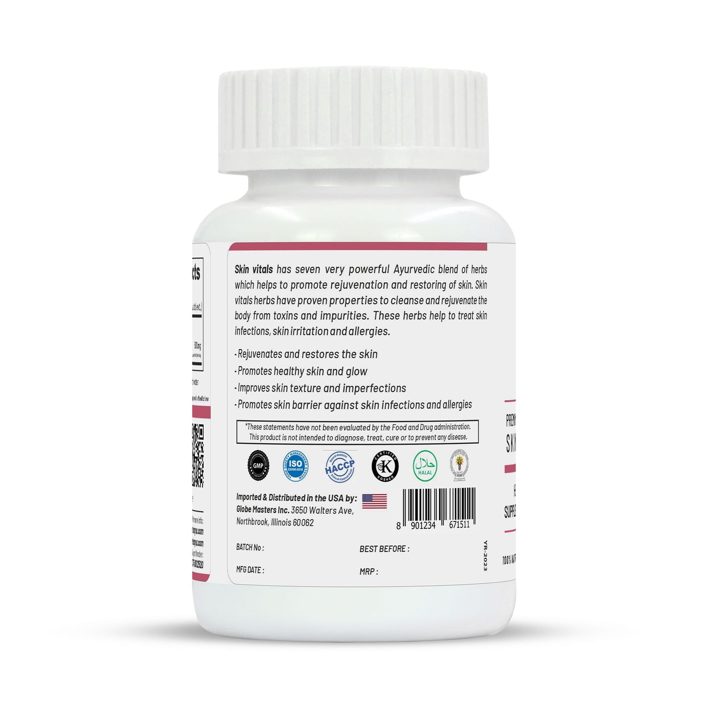Life Aveda Premium Skin Vitals Veg Capsules - Swadesiicart